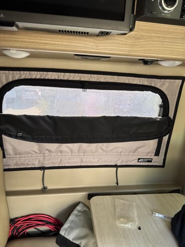 Customer photo review of Promaster Travato - Dinette Zipper Shade Series