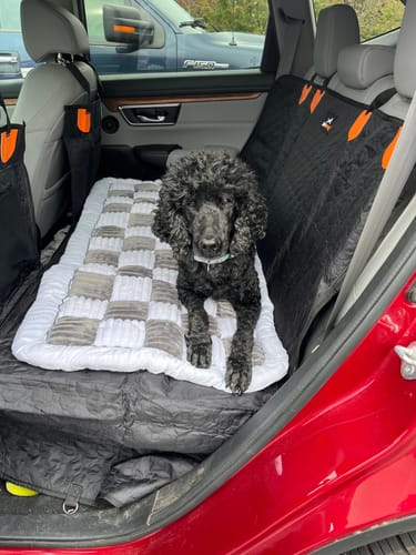 Customer photo review of RuffRover 2.0™ - Hard Bottom Back Seat Extender + (FREE Dog Bed)
