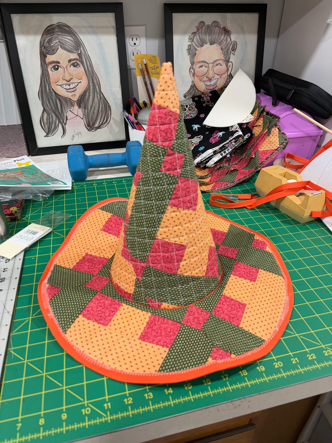 Customer photo review of Spellbound Quilted Witch Hat Sewing Pattern | Digital PDF Pattern