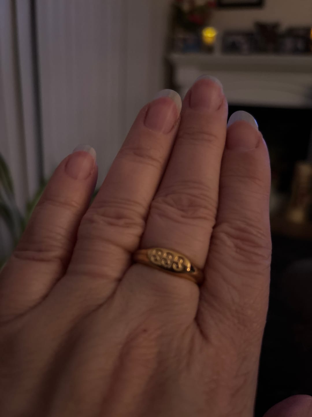 Customer photo review of Angelica® Angel Number Signet Ring