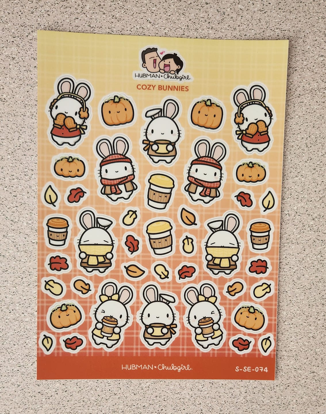 Customer photo review of Cozy Bunnies Sticker Sheet
