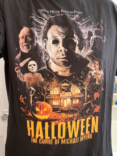 Customer photo review of Halloween 6: Terror Never Rests in Peace T-Shirt (Comfort Colors)