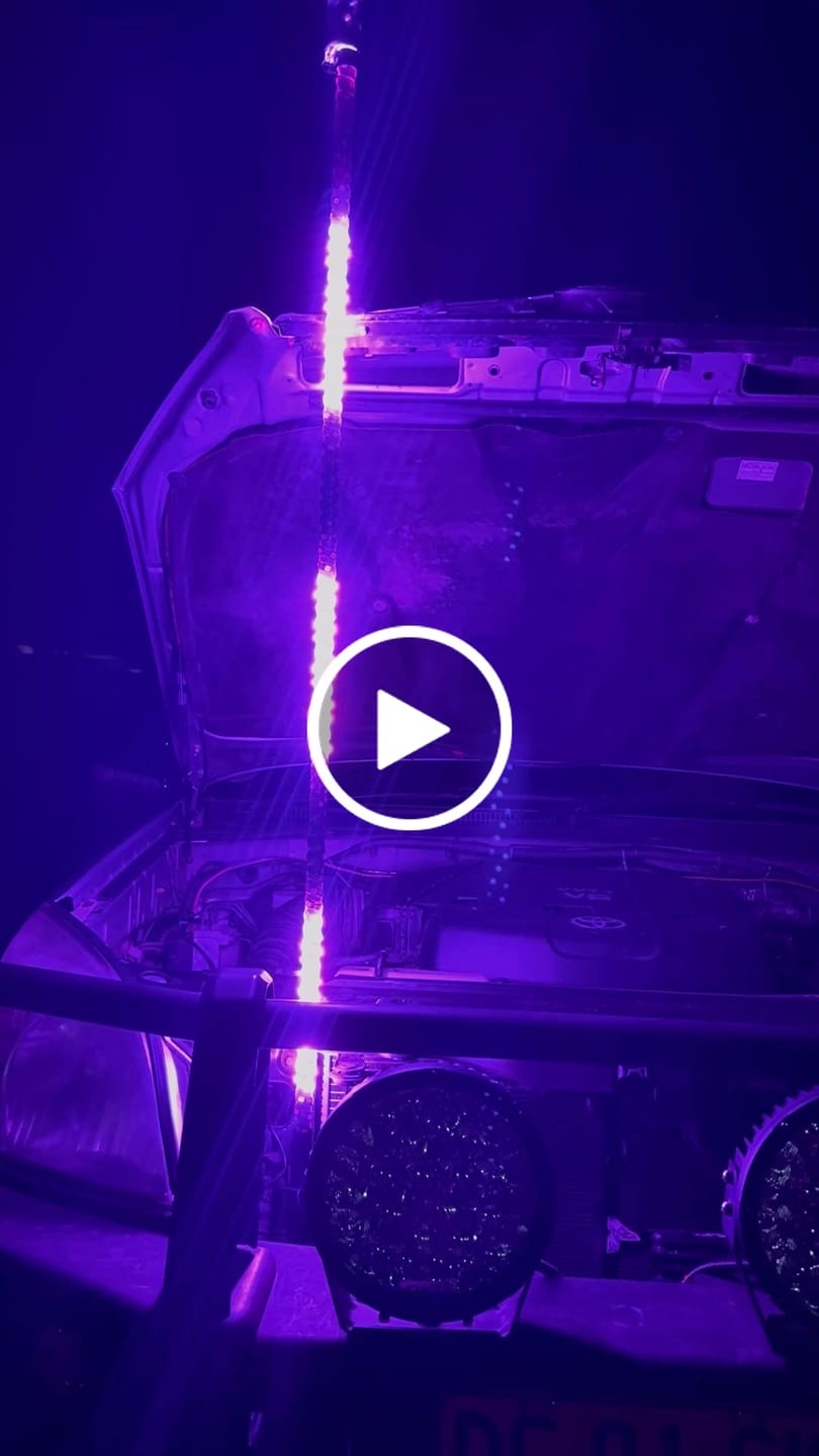 Customer video review of 6ft LED Whip Lights