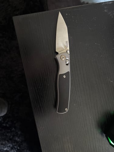 Customer photo review of SRM Medal 259L Ambi-Lock Rosewood/Ebony Knife 14C28N 3.25"