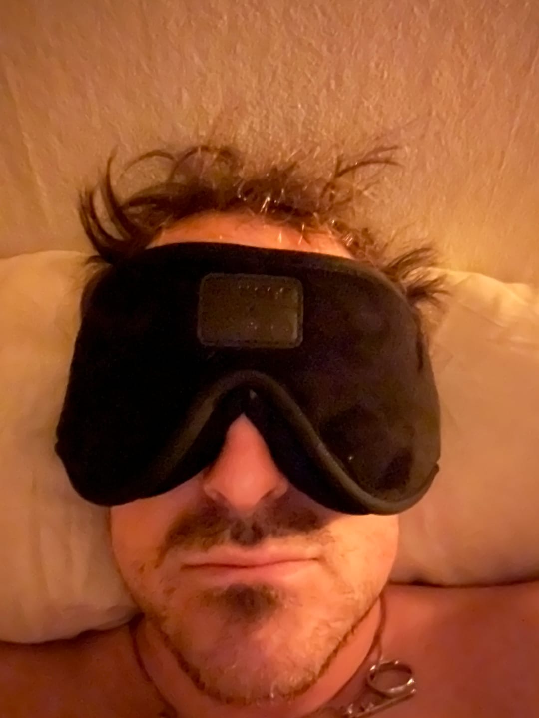 Customer photo review of mussage Sleep Mask With Bluetooth Headphones