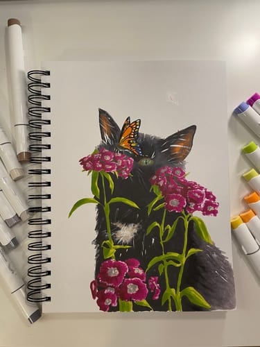 Customer photo review of Ohuhu Bleedproof Double-Sided Marker Pad, Spiral-Bound