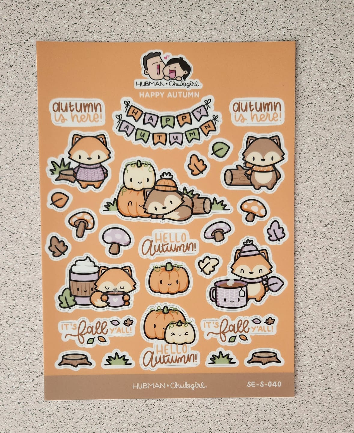 Customer photo review of Happy Autumn Sticker Sheet