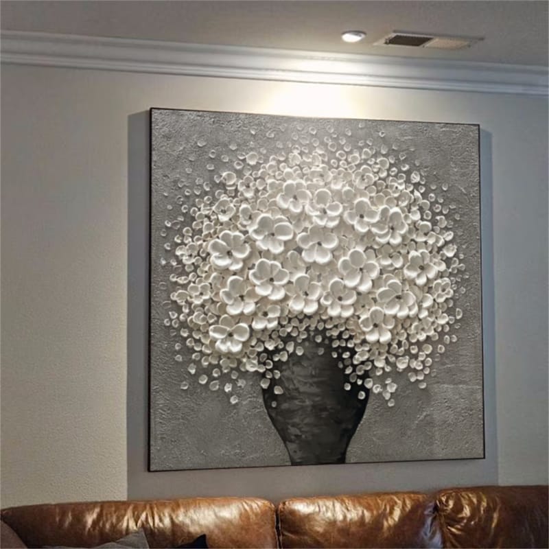 Customer photo review of Flower Textured Painting Canvas #FP066