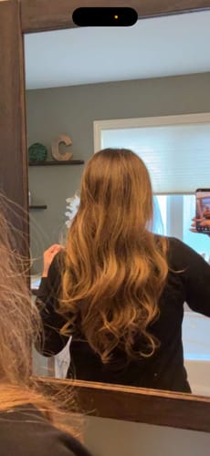 Customer photo review of High Quality Halo Hair Extensions