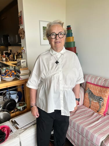 Customer photo review of Japanese Style Irregular Pleated Loose T-shirt