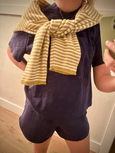 Customer photo review of Leighton Striped Cardigan