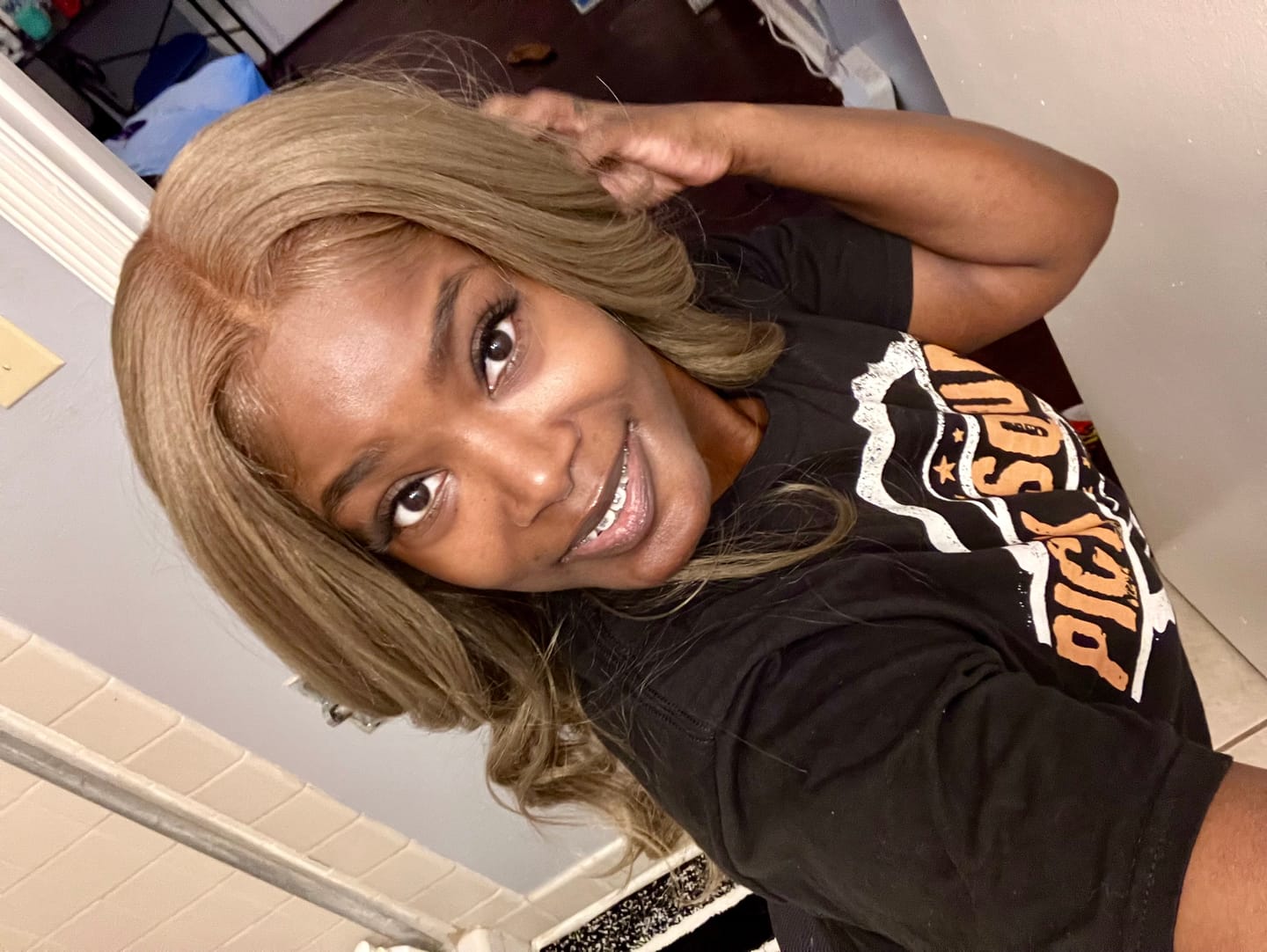 Customer photo review of Sensationnel Cloud 9 What Lace Swiss 13X6 HD Lace Front Wig - GLENNA