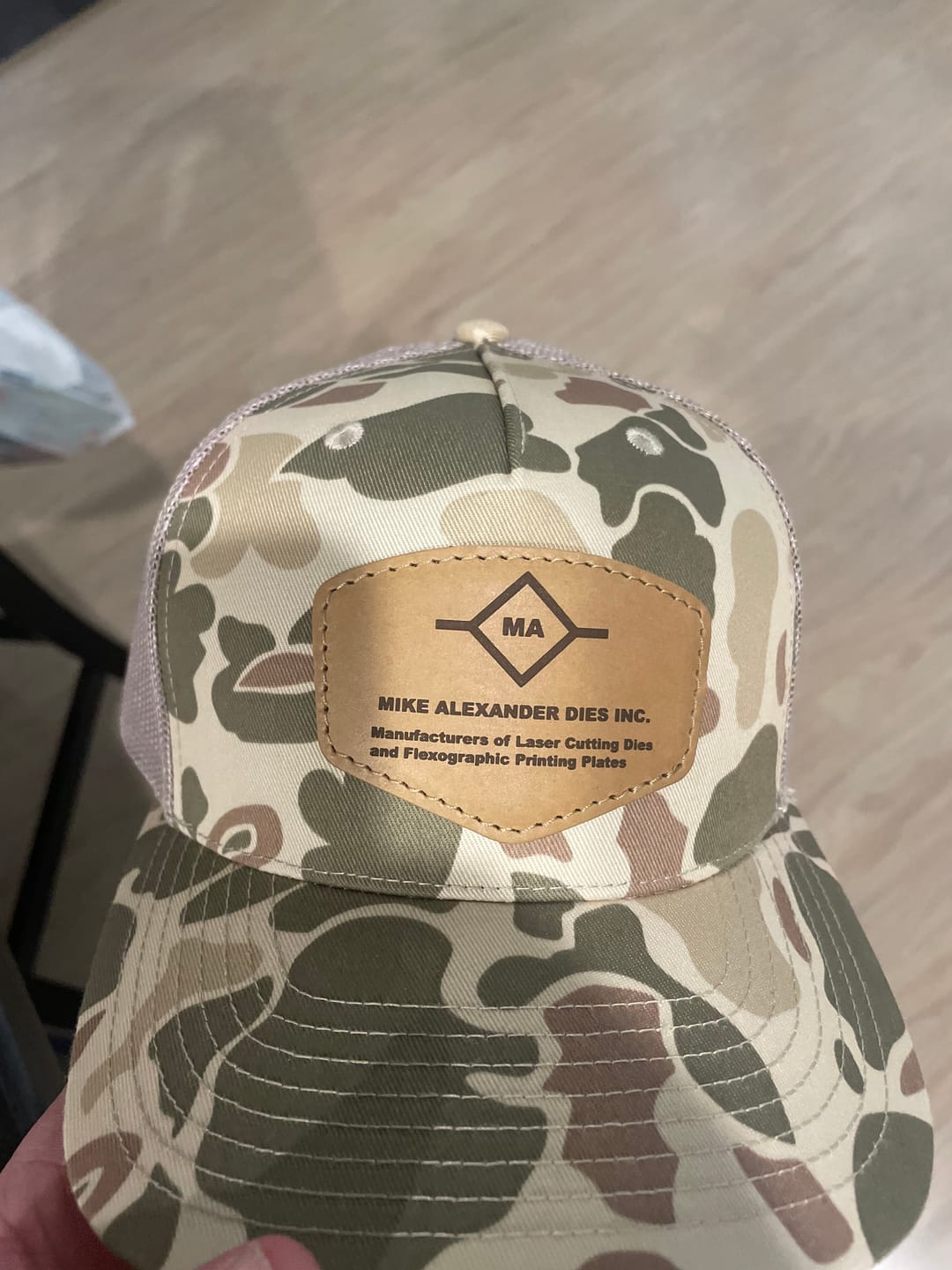 Customer photo review of Richardson 112PFP Camo Custom Leather Patch Hat