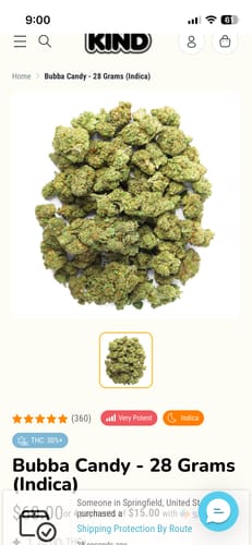 Customer photo review of Bubba Candy - 28 Grams - Indica