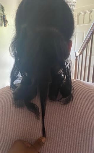 Customer photo review of Avocado Oil Stimulating Hair Growth Serum