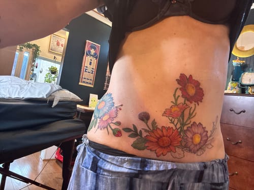 Customer photo review of Painless Tattoo Numbing Cream