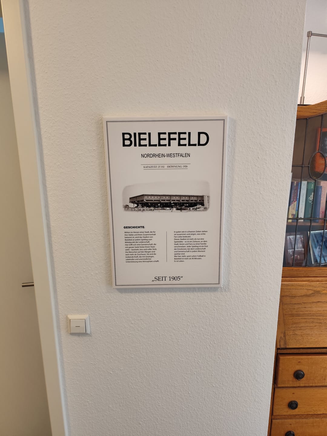Customer photo review of Bielefeld Stadion Leinwand