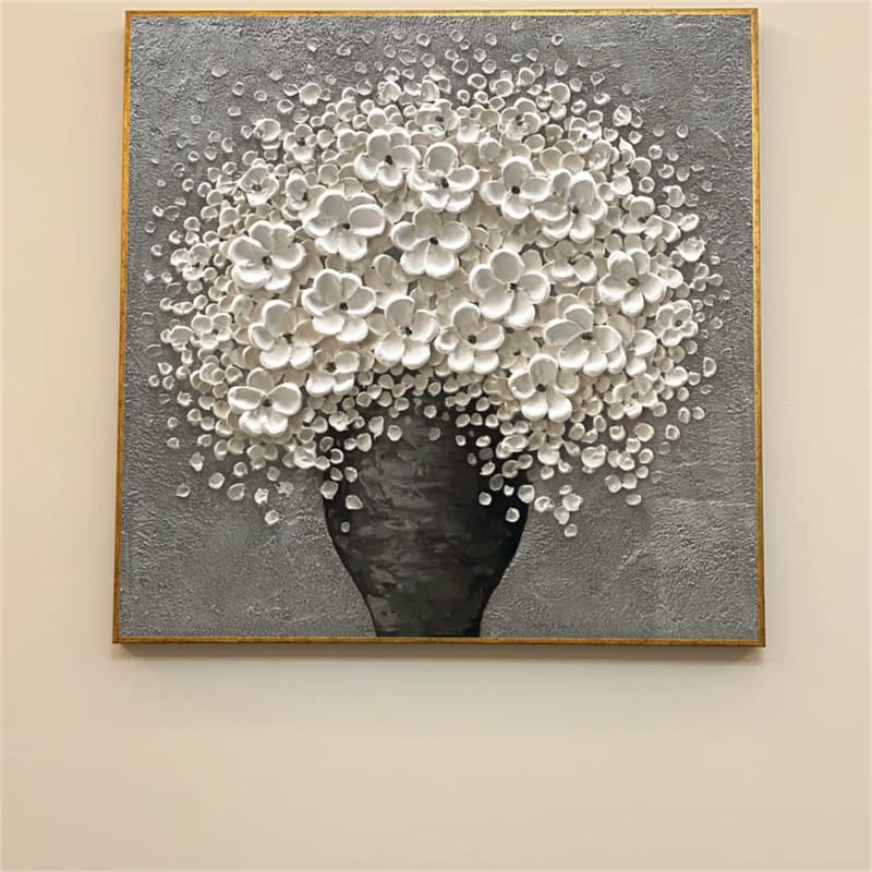 Customer photo review of Flower Textured Painting Canvas #FP066