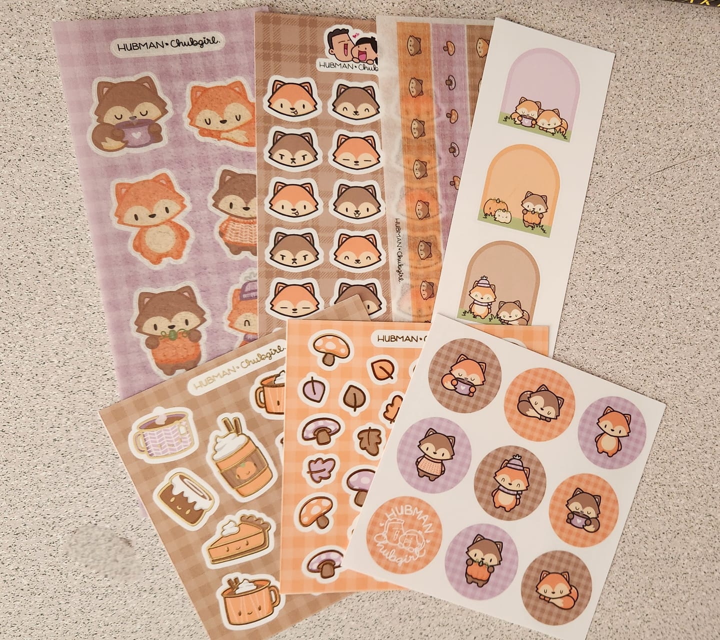 Customer photo review of Autumn Foxes Variety Sticker Pack