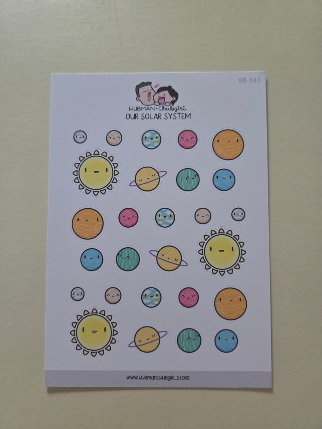 Customer photo review of Our Solar System Planner Stickers