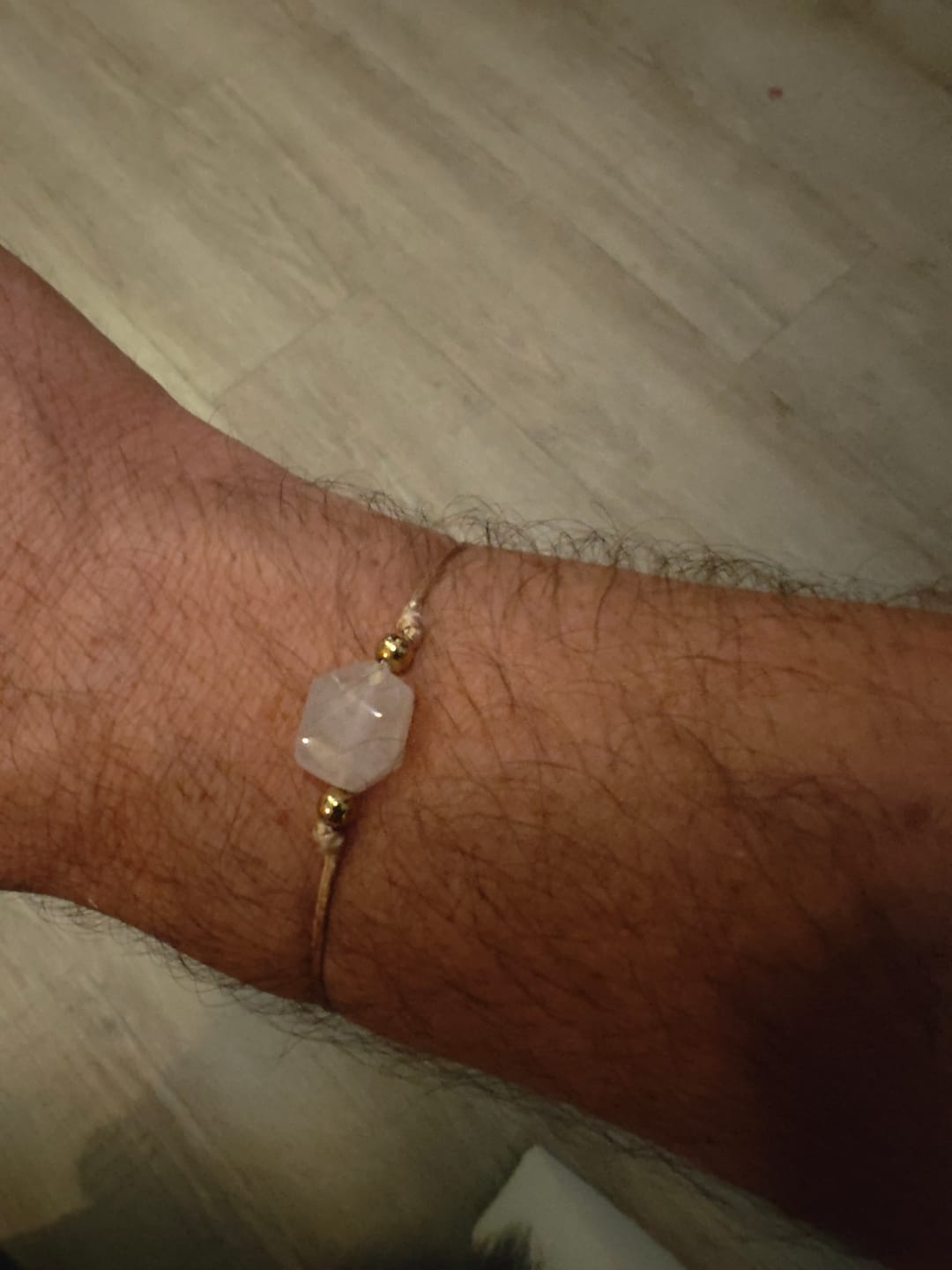 Customer photo review of Bergkristall Armband - Unbearbeitet