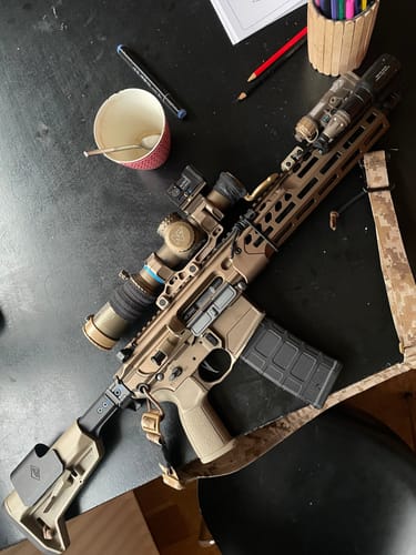 Customer photo review of Salvo Precision MWS Spear LT 5.56 GBB Airsoft - 11.5 inch (G104-3B, No Marking) - Dark Earth