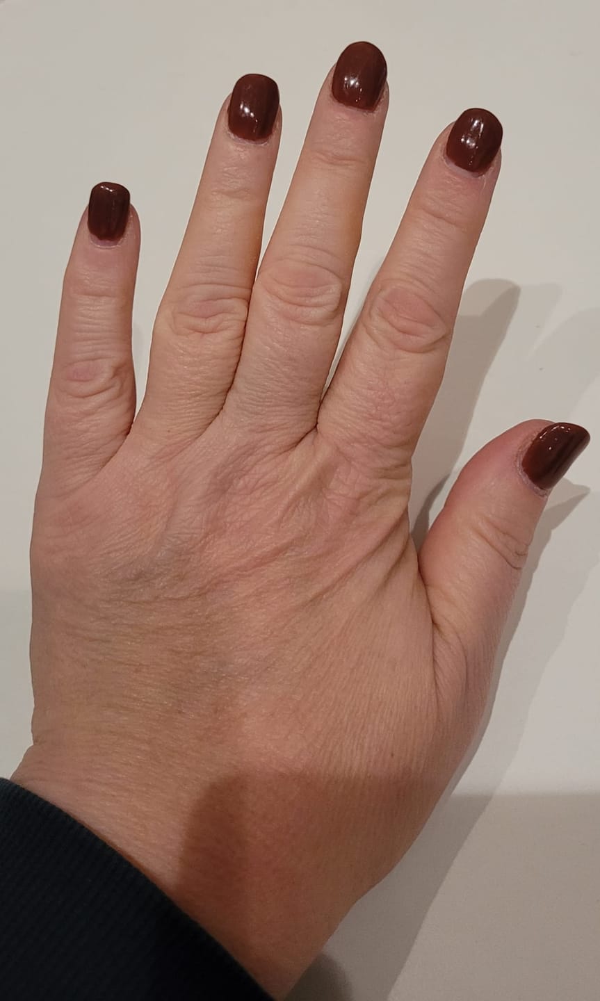 Customer photo review of Chocolate Brown Dipping Powder