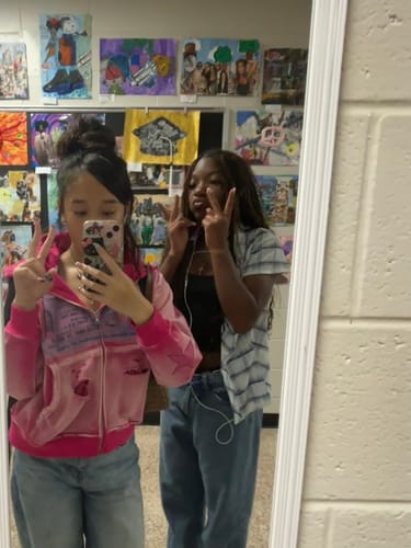 Customer photo review of "FU" MARIAH PINK ZIP UP