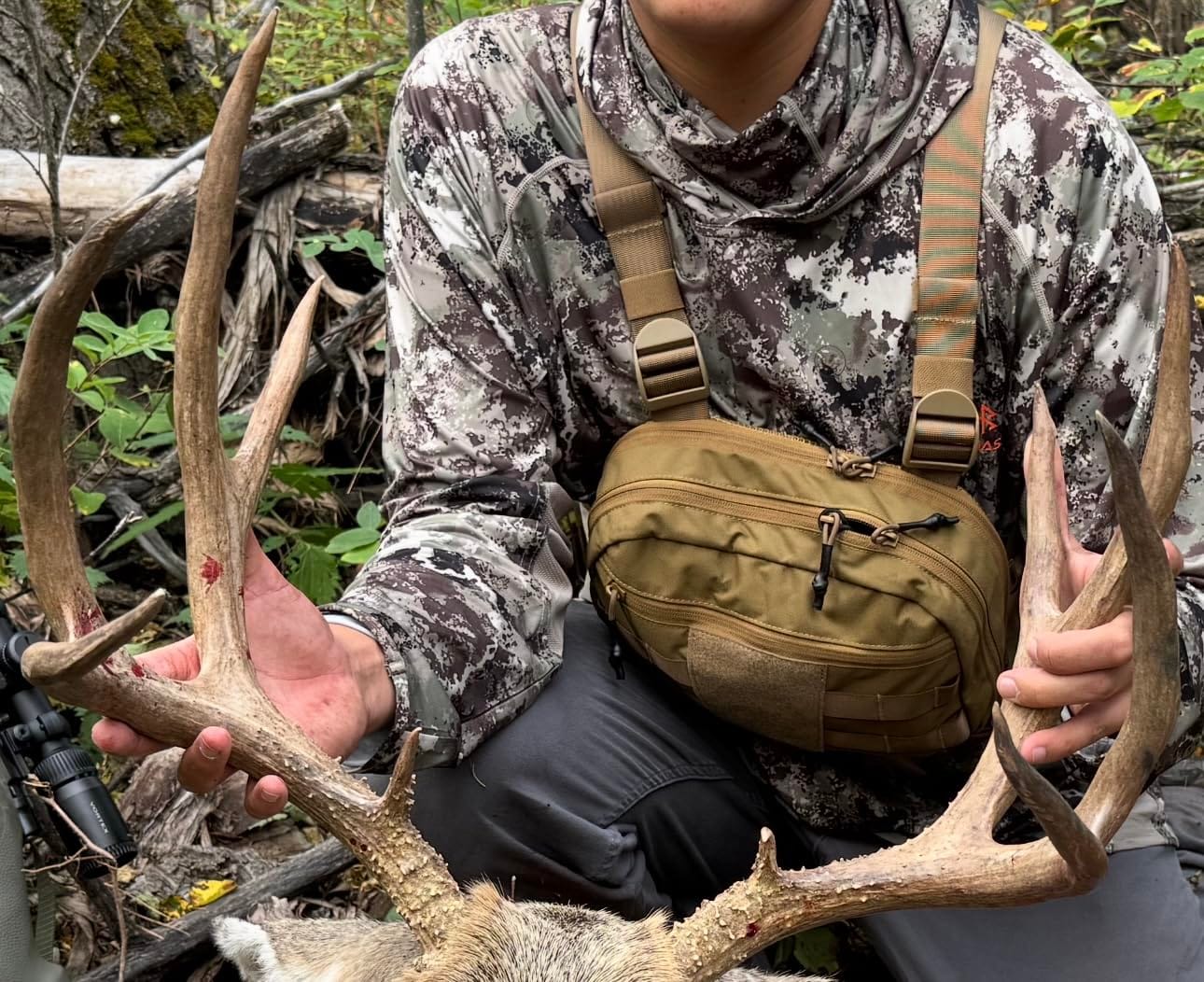 Customer photo review of Men's UPF 50+ Long Sleeve Hunting Hoodie with Mask FS06M