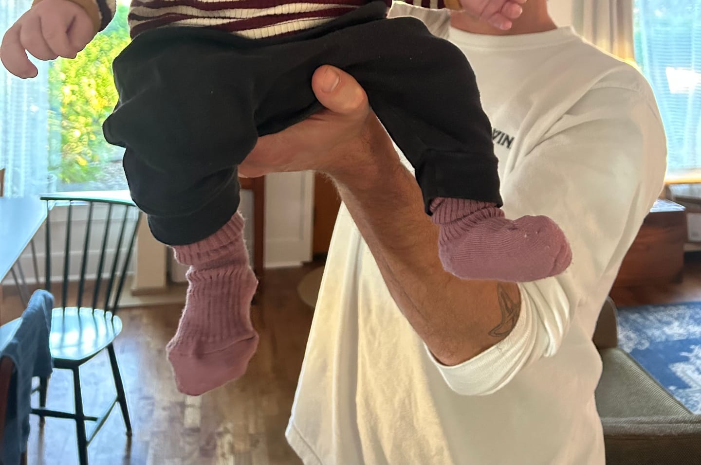 Customer photo review of Wool Socks, Baby and Toddler, Pink & Rose