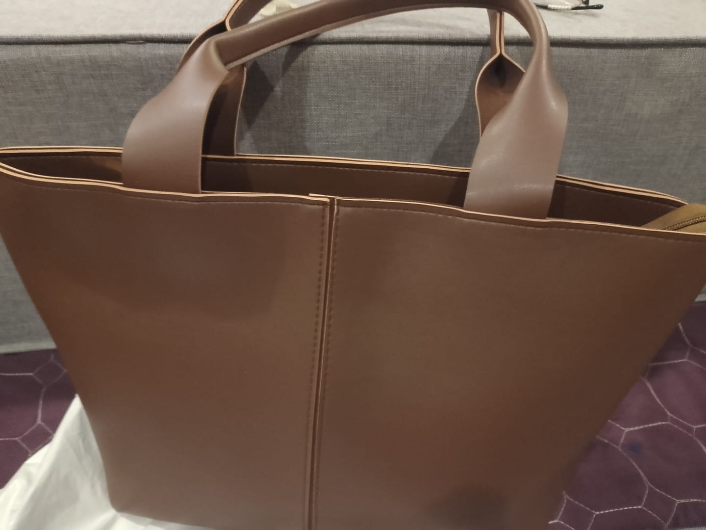 Customer photo review of Portland Tote Latte