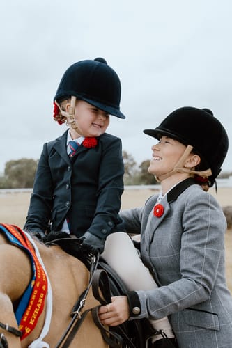 Customer photo review of Georgina Navy Youth Equestrian Open Show Jacket