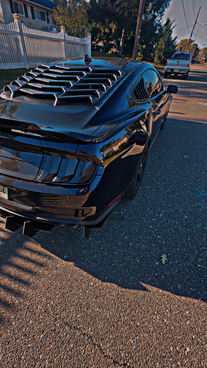Customer photo review of Side & Rear Window Louvers Combo Lambo Style for 2015 - 2021 Ford Mustang