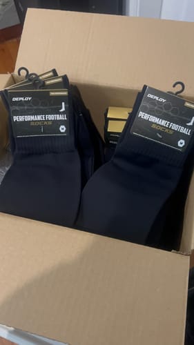 Customer photo review of Deploy Performance Football Socks - Black