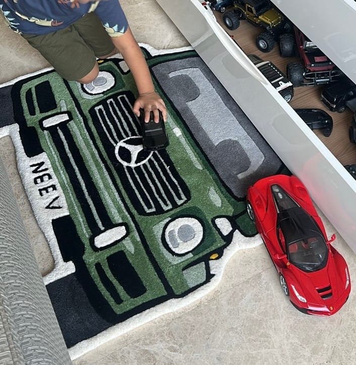 Customer photo review of Luxury Car Rug by Letsrug