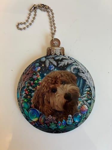 Customer photo review of Custom Photo Pets Make Our Lives Whole - Dog & Cat Personalized Ornament