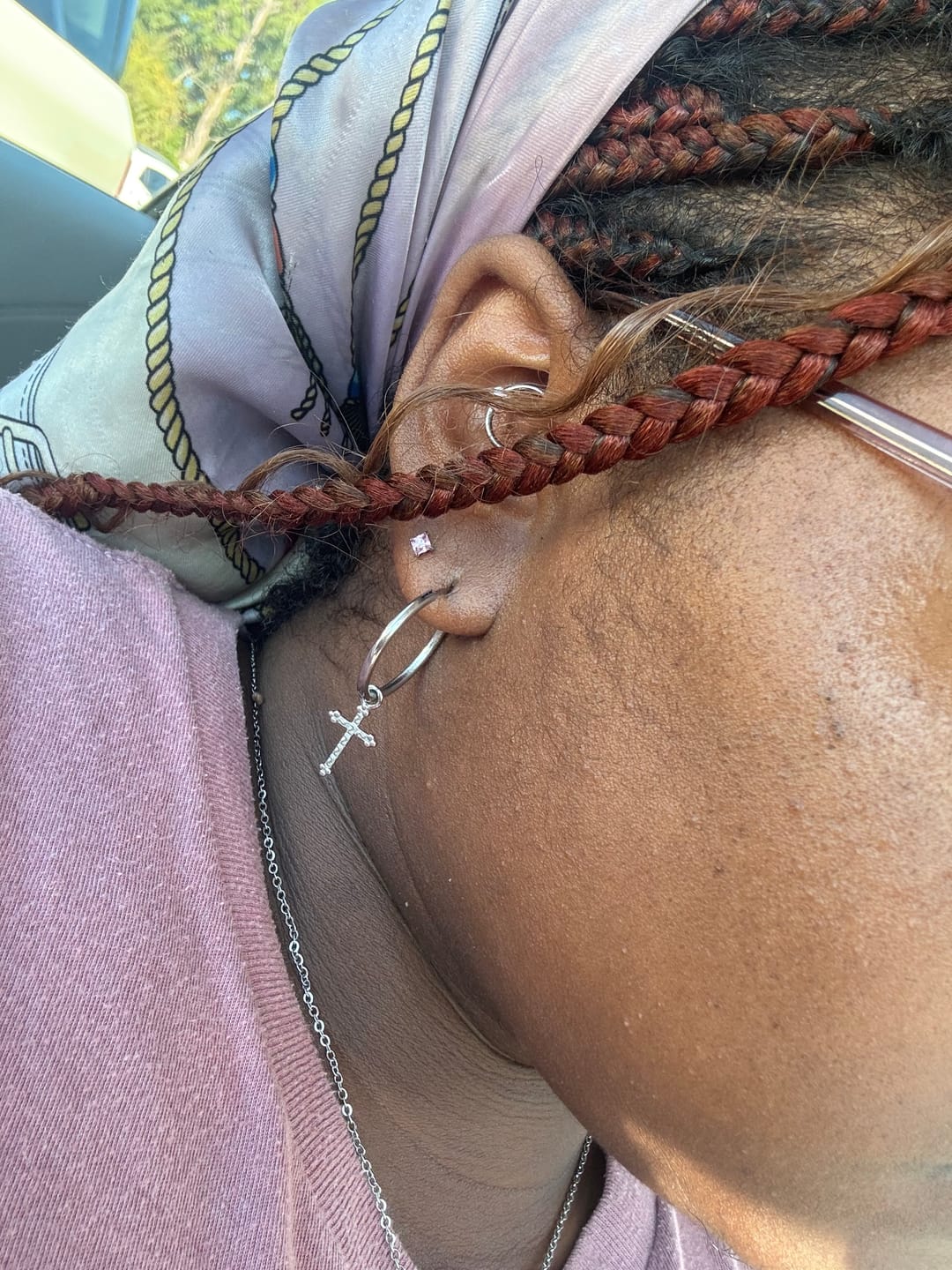Customer photo review of My Huggies Hoop Earrings