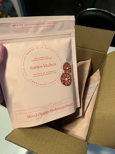 Customer photo review of Motherhood Hydration Powder - Blood Orange