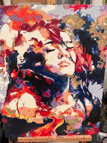 Customer photo review of Malen nach Zahlen - Bunte Frau