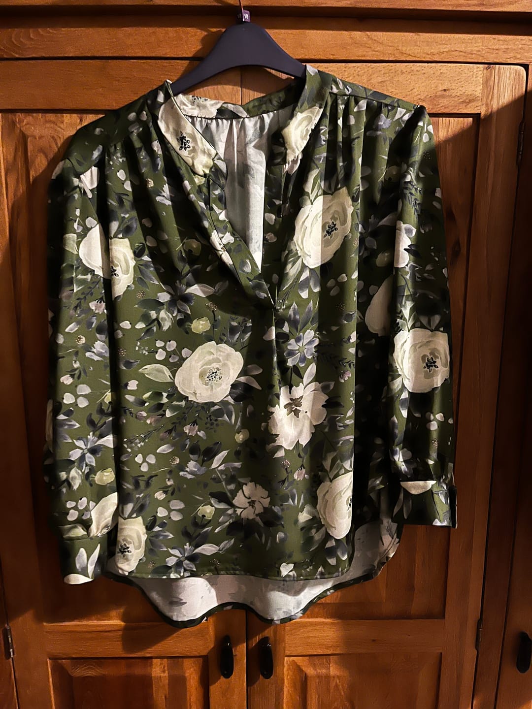 Customer photo review of Coastal Floral Viscose Satin Fabric