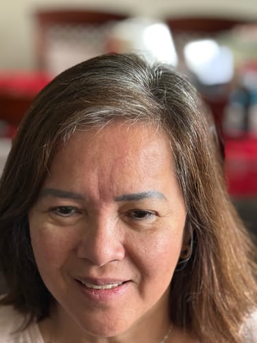 Customer photo review of Instant Dye Shampoo