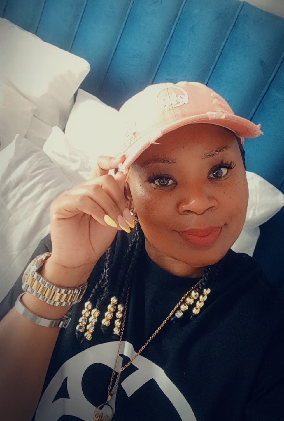 Customer photo review of Era Distressed Coral Cap