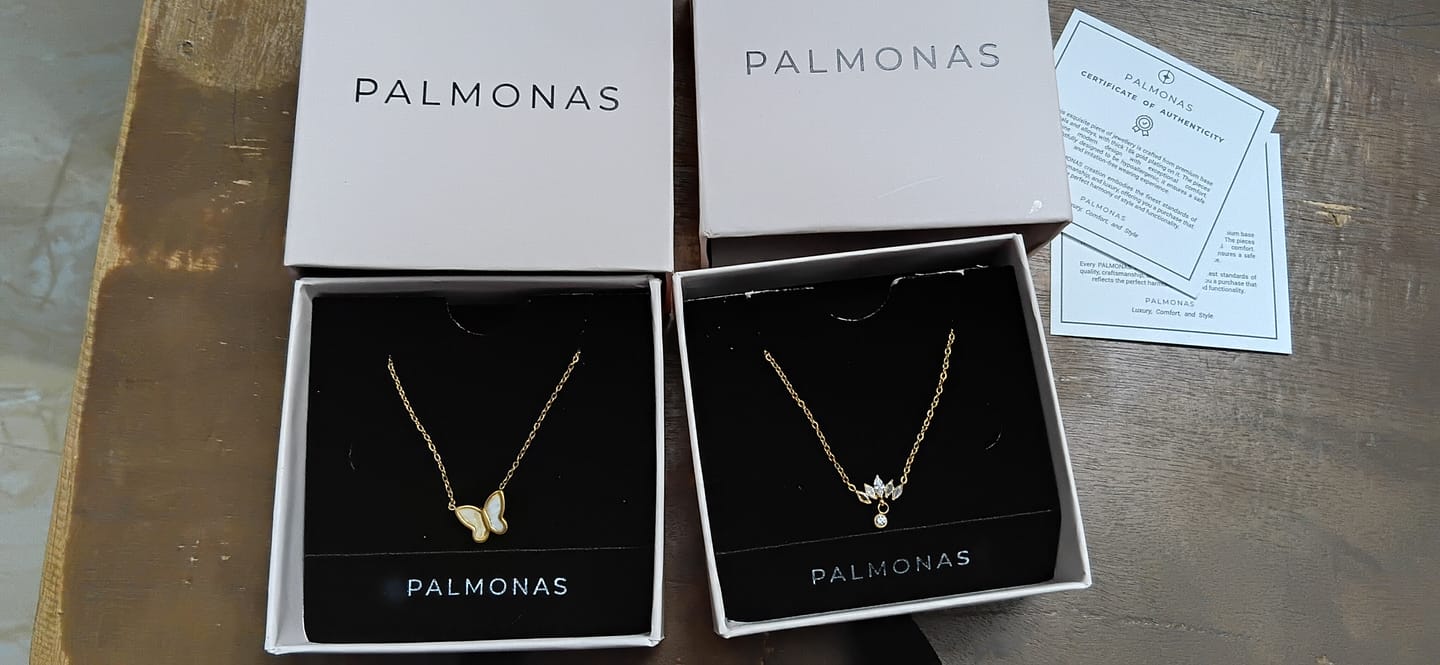 Customer photo review of Floral Fantasy Gold Necklace