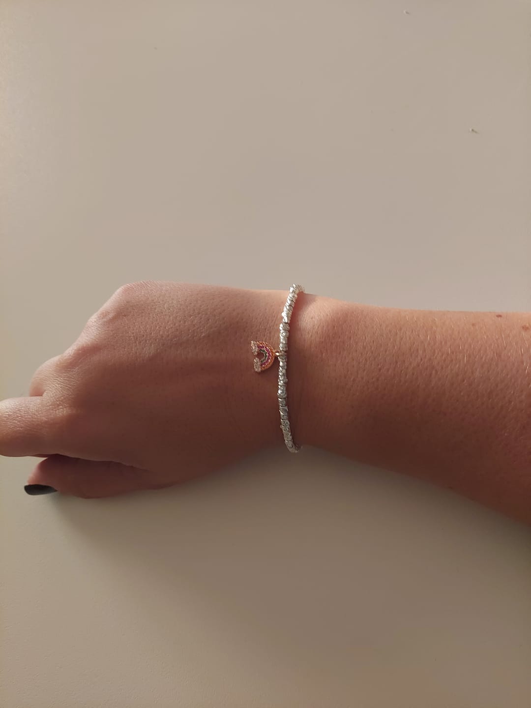Customer photo review of CREA IL TUO BRACCIALE GRANELLI - charms rosa