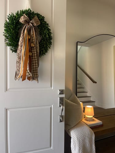 Customer photo review of Falling Leaves Wreath Ribbon