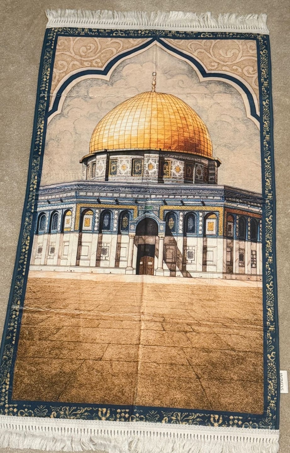 Customer photo review of Al Aqsa WaterColour  Padded Prayer Mat