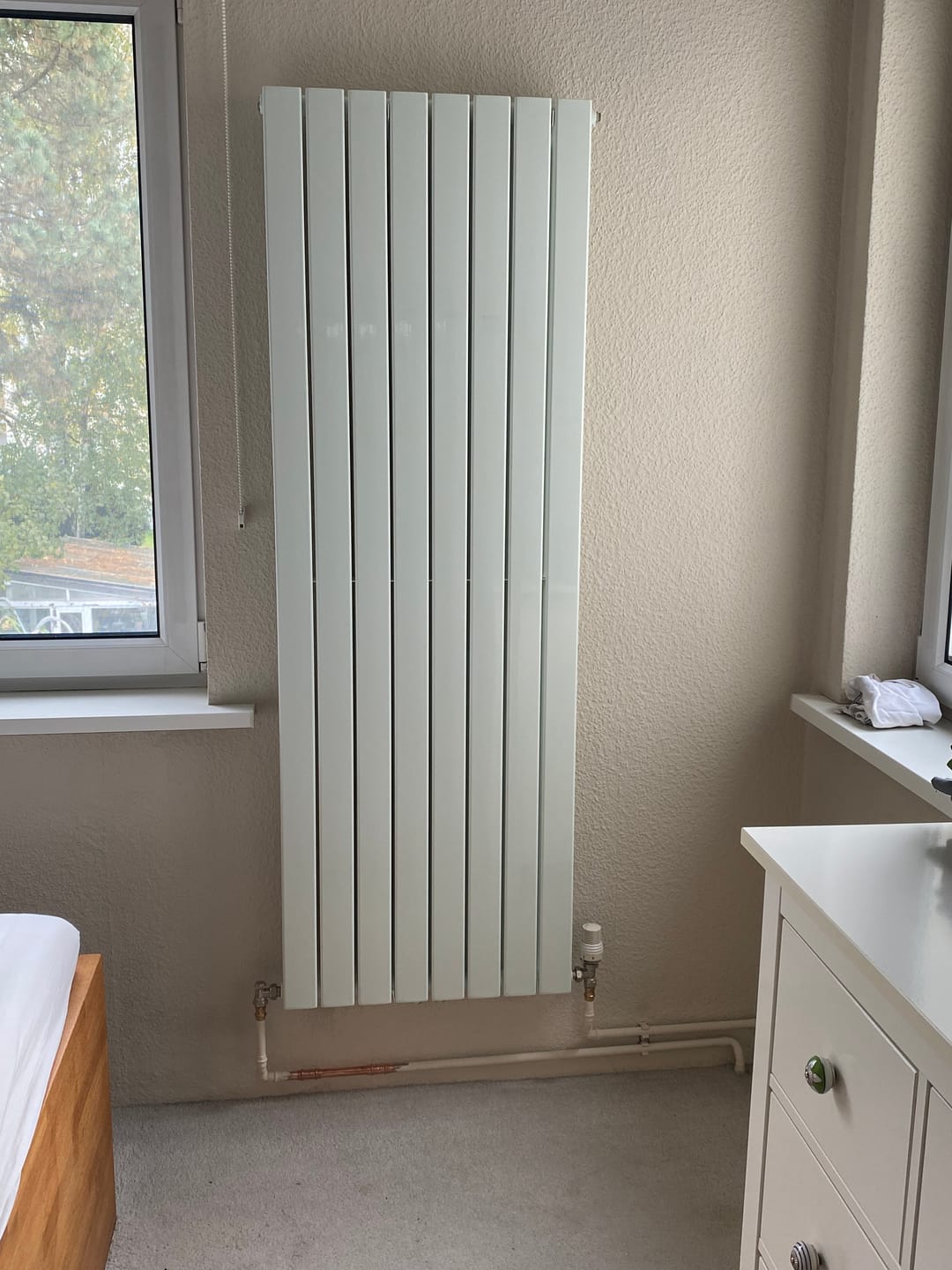 Customer photo review of SONNI Flach Heizkörper Paneelheizkörper Wandheizung Mittelanschluss 1800*616mm ohne/mit Mutiblock