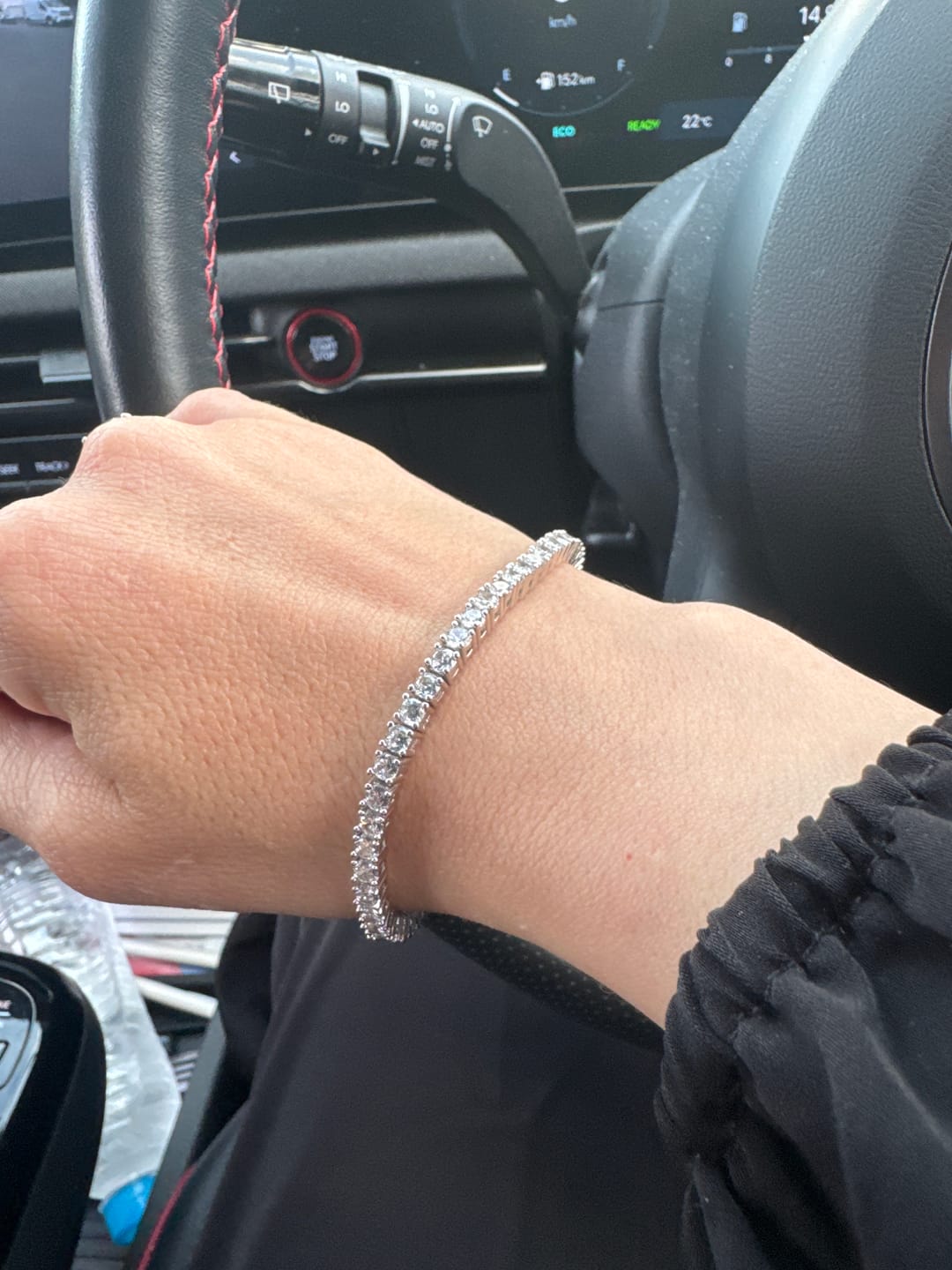 Customer photo review of TYRA TENNIS BRACELET - SILVER