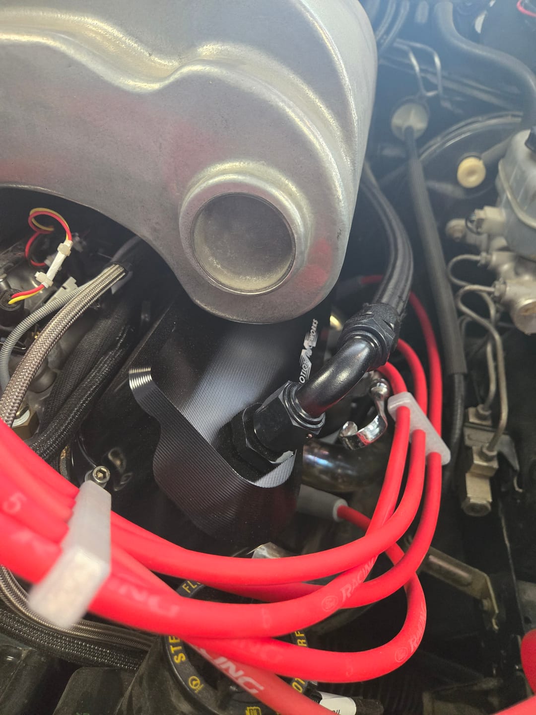 Customer photo review of Motion Raceworks Black Anodized Billet SBF Valve Covers