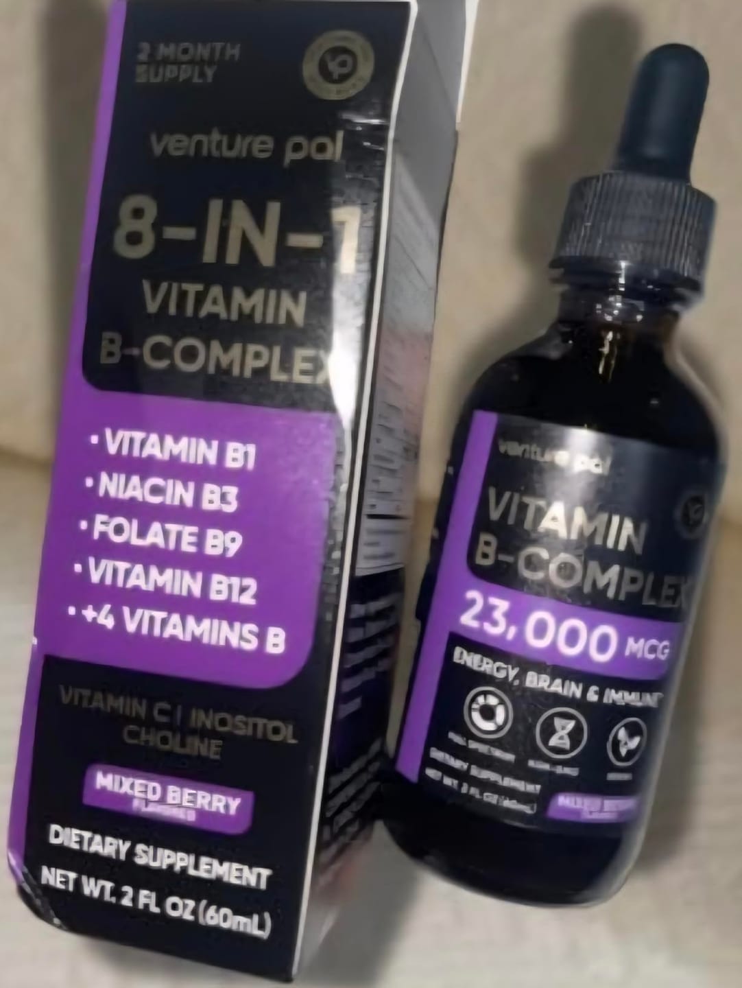 Customer photo review of Vitamin B - complex - Mixed Berry - 200 mcg Liquid Drops